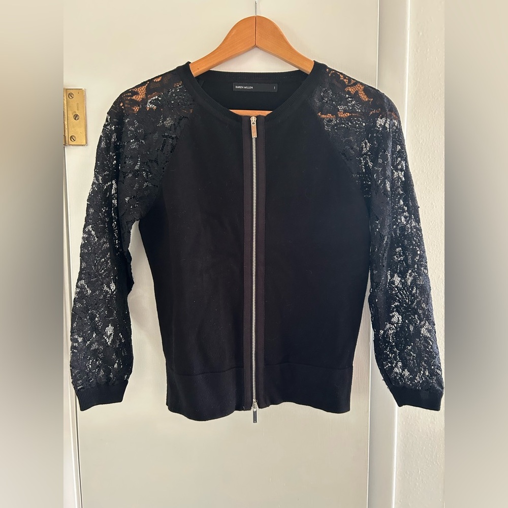 Karen Millen Elegant Black Cardigan